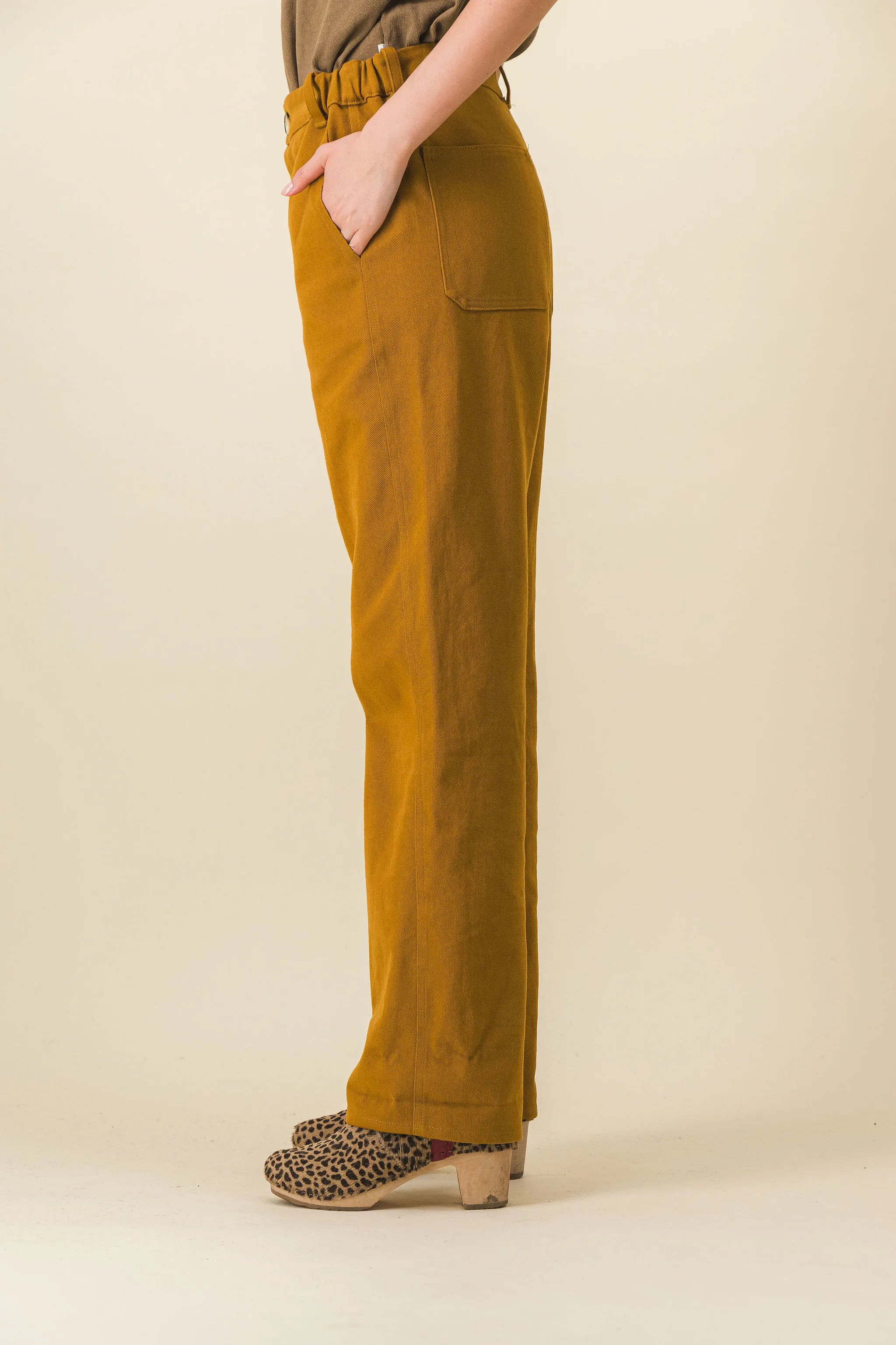 Brown wide women's pants