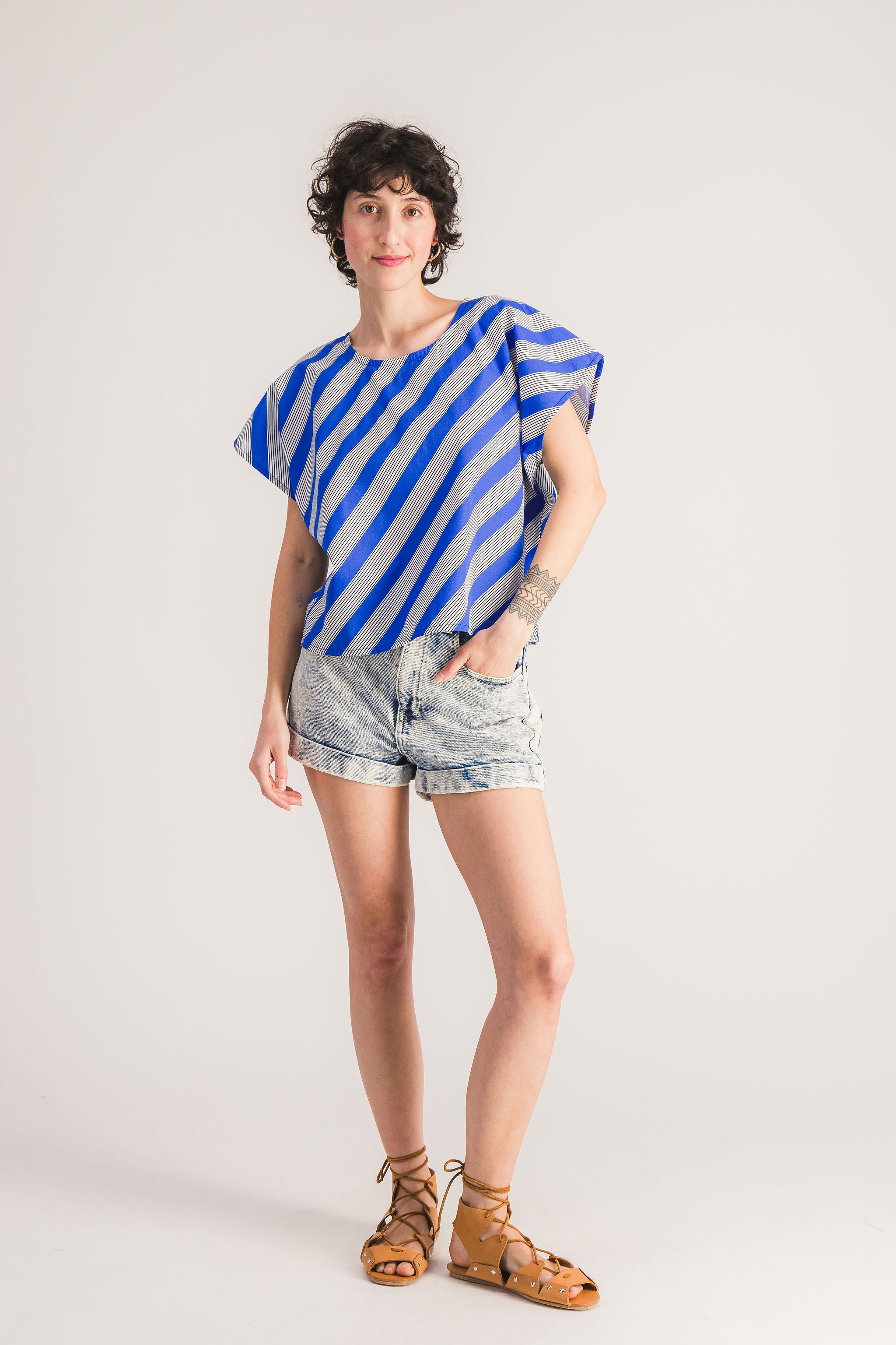 Blue sleeveless top