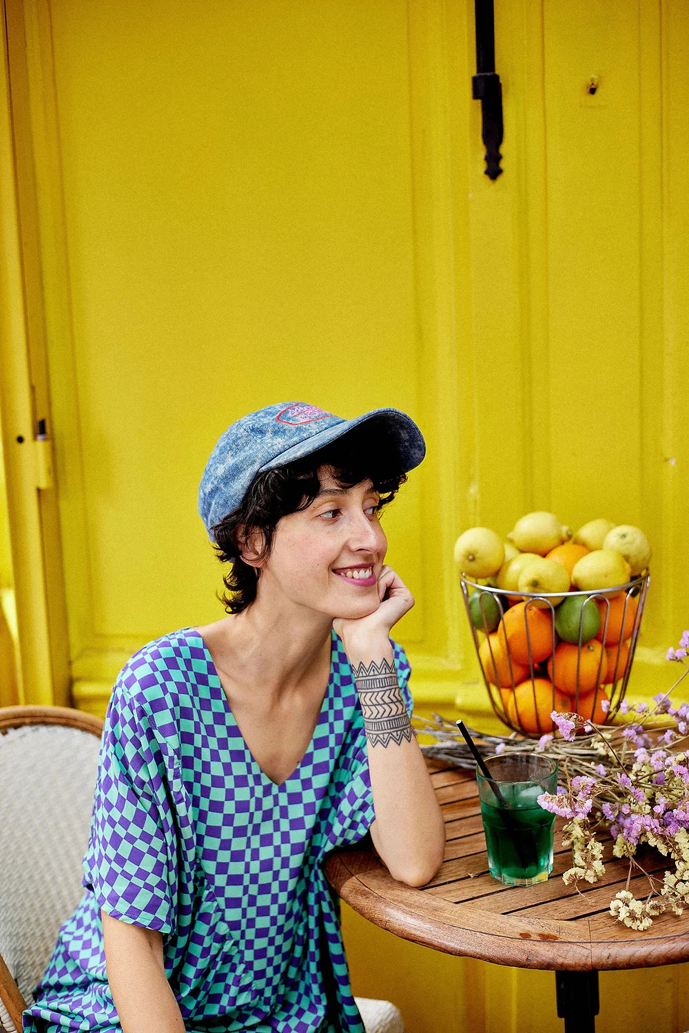 Women's denim cap