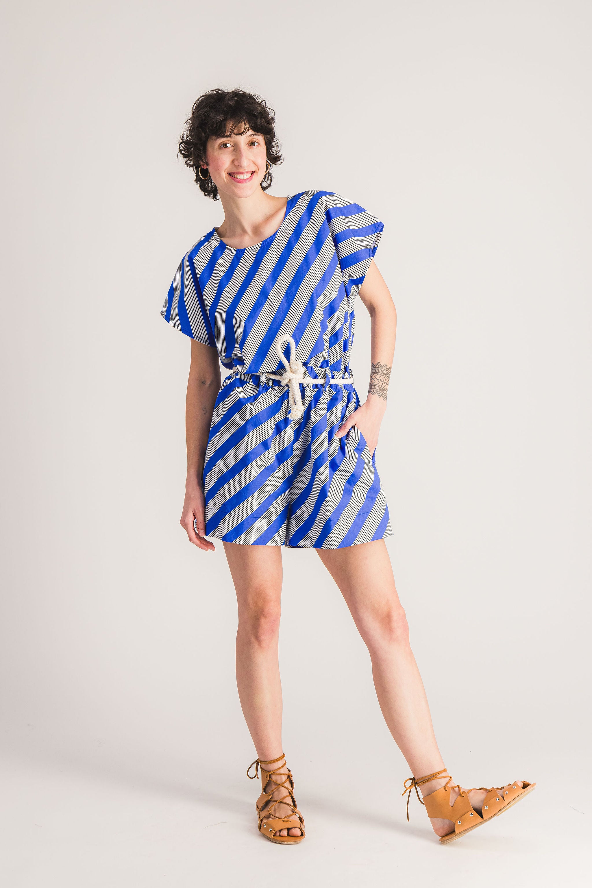 Blue sleeveless top