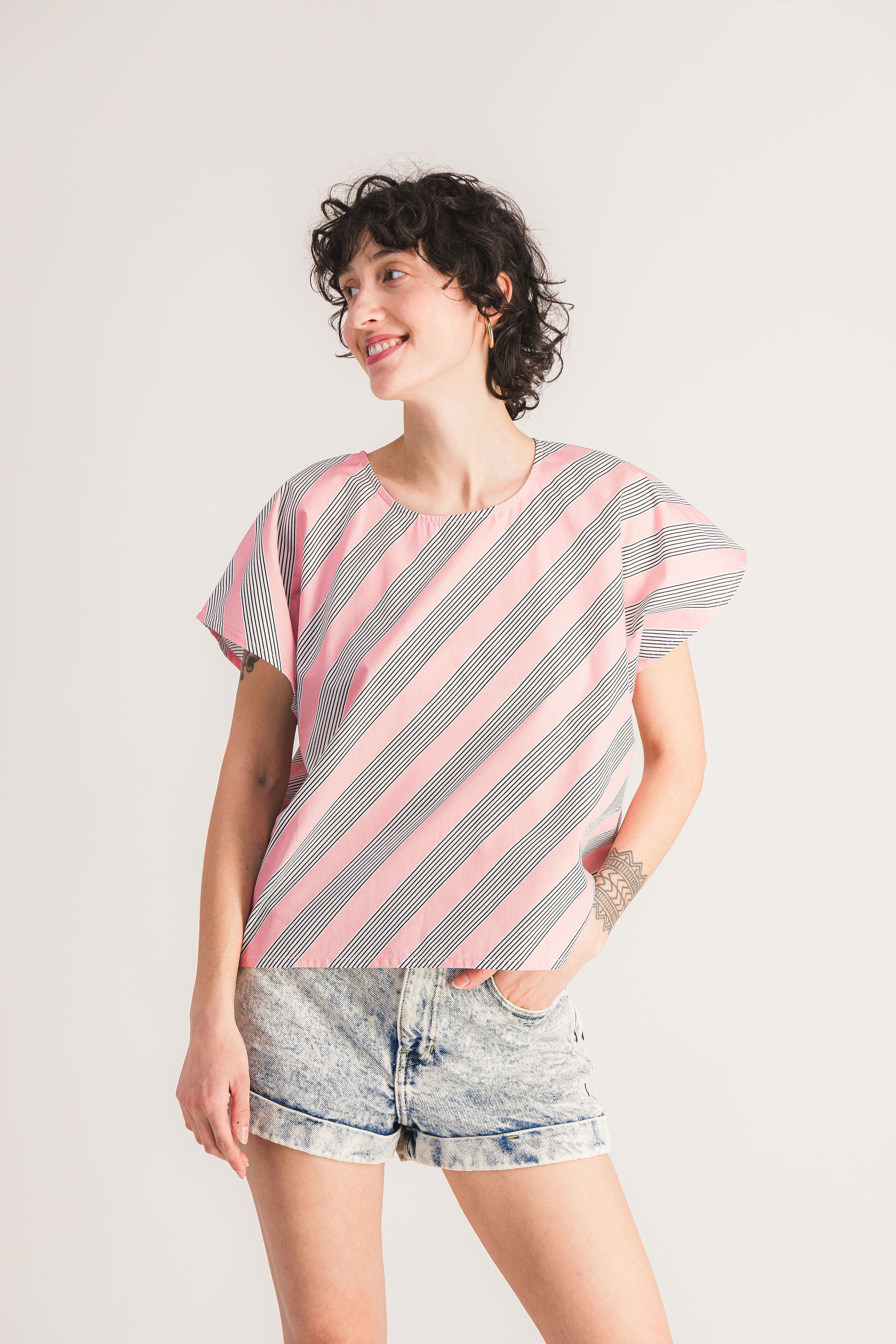 Pink sleeveless top