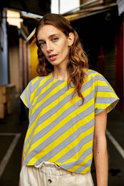 Yellow sleeveless top