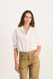 SIMONE BLOUSE WITH ENGLISH EMBROIDERY