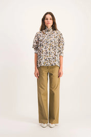 SIMONE KAKI SKETCH BLOUSE