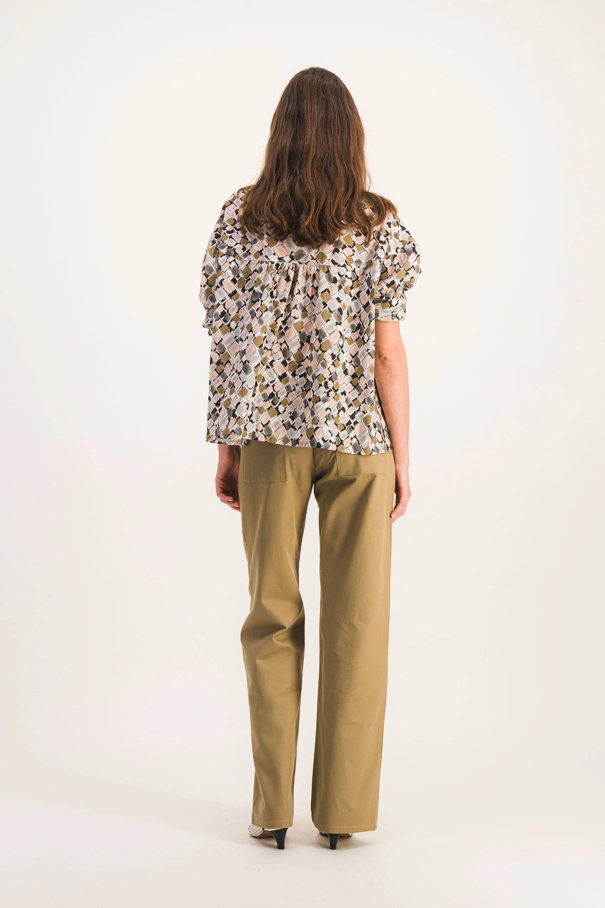 SIMONE KAKI SKETCH BLOUSE