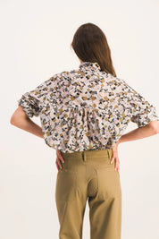 SIMONE KAKI SKETCH BLOUSE