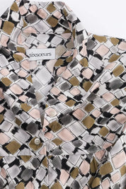 SIMONE KAKI SKETCH BLOUSE