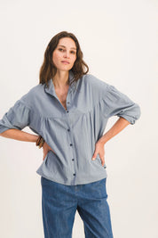 SIMONE BLUE BLOUSE