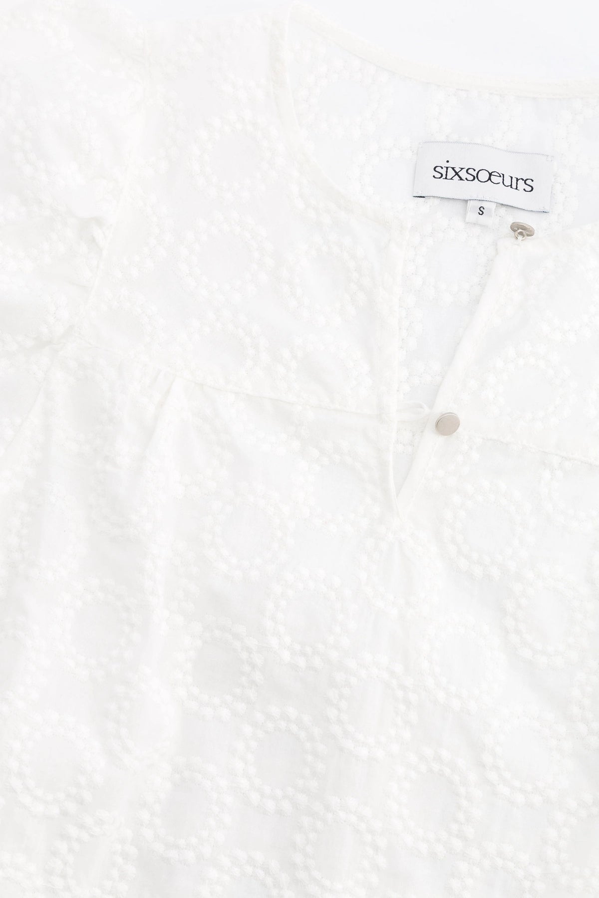 NIKI BLOUSE WITH ENGLISH EMBROIDERY