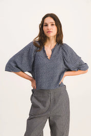 NIKI POLKA DOT BLOUSE