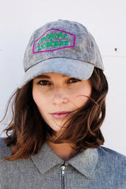 Black women's denim cap