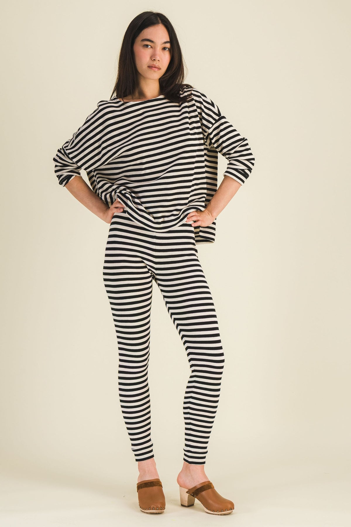 PIMPRENELLE BLACK AND WHITE LEGGINGS
