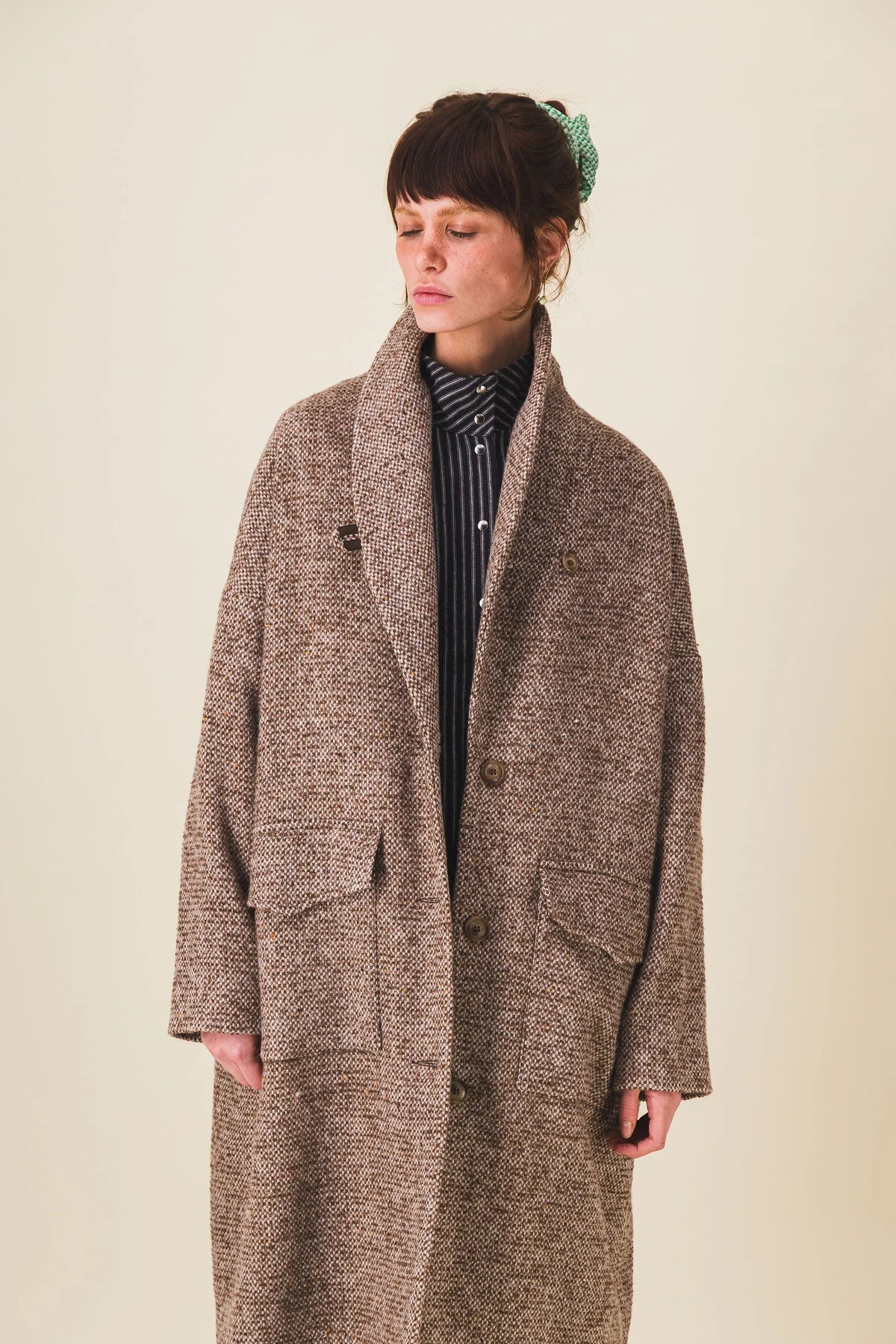 manteau femme laine marron georgia