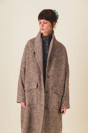 manteau femme laine marron georgia