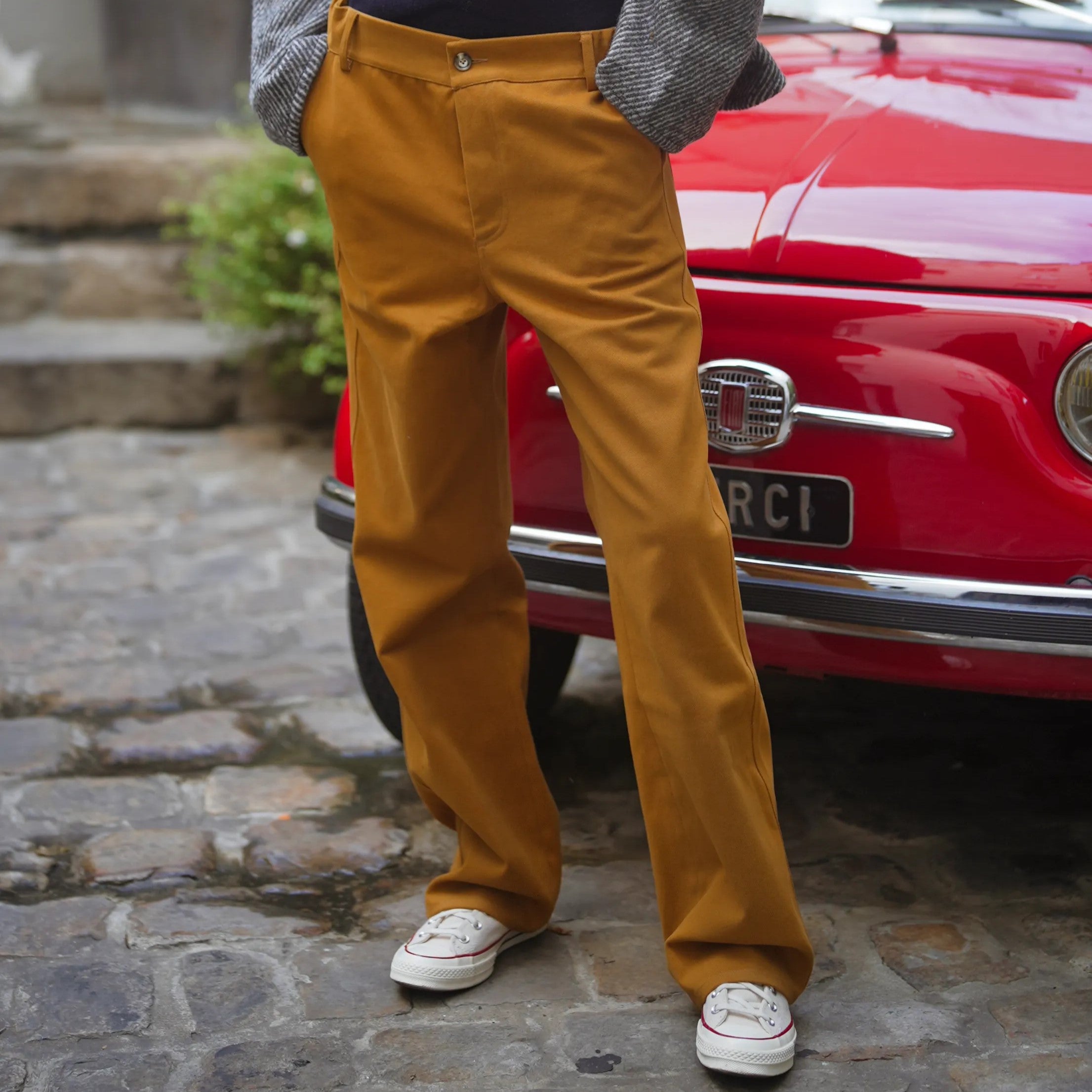 Brown wide women's pants