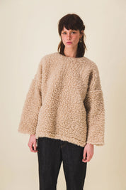 pull en laine moumoute beige abby