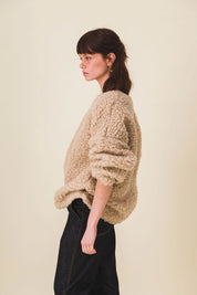 pull en laine moumoute beige abby