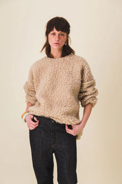 pull en laine moumoute beige abby
