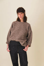 pull femme laine marron olaf