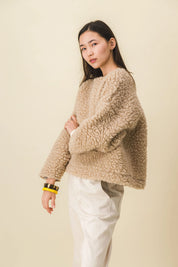 pull en laine moumoute beige abby