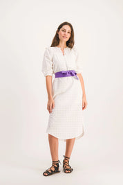 KIKI DRESS WITH ENGLISH EMBROIDERY