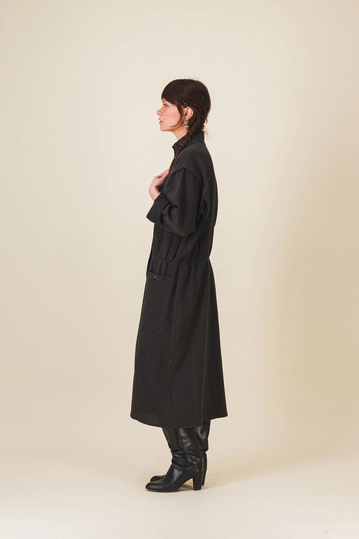 robe longue hiver noire tallulah