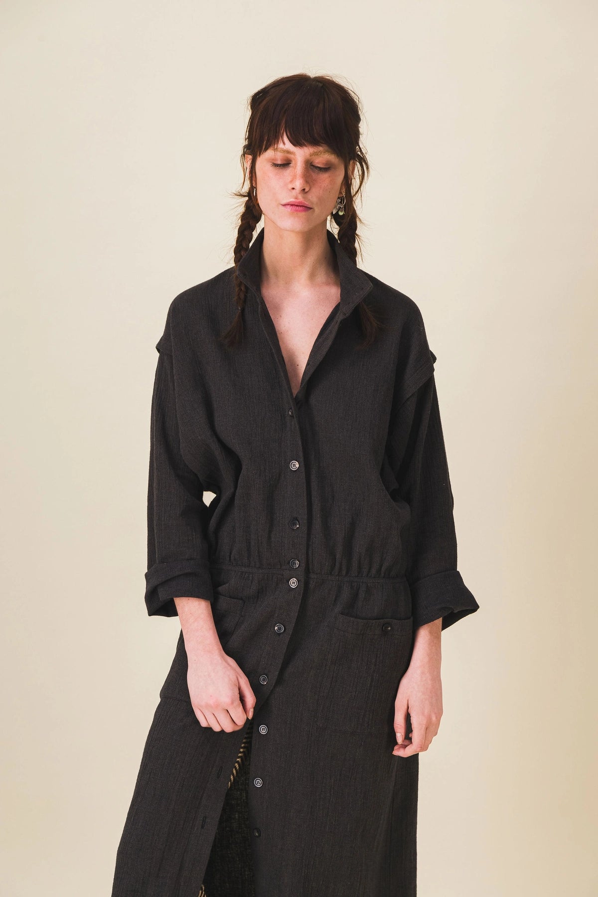 robe longue hiver noire tallulah