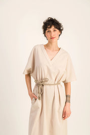 ERNESTINE BEIGE DRESS