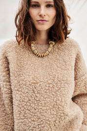 pull en laine moumoute beige abby