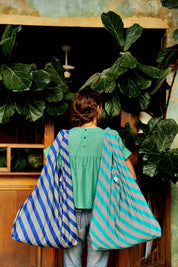green women's tote bag