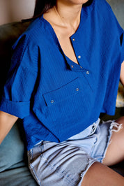 AGATHA BLUE TOP
