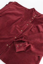 Blouse Juliette Velours Bordeaux - SIXSOEURS