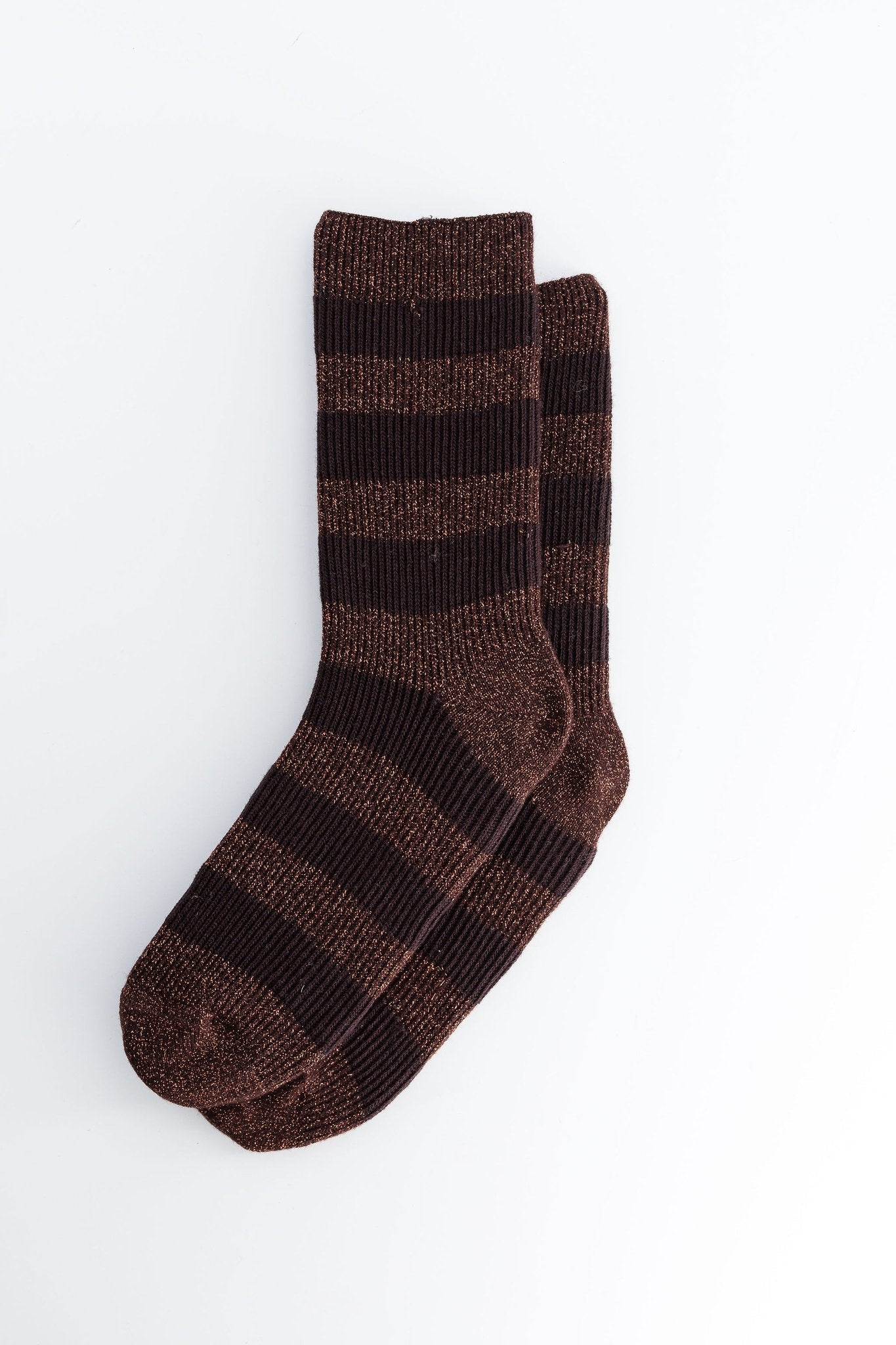 Chaussettes Rayées Moka - SIXSOEURS