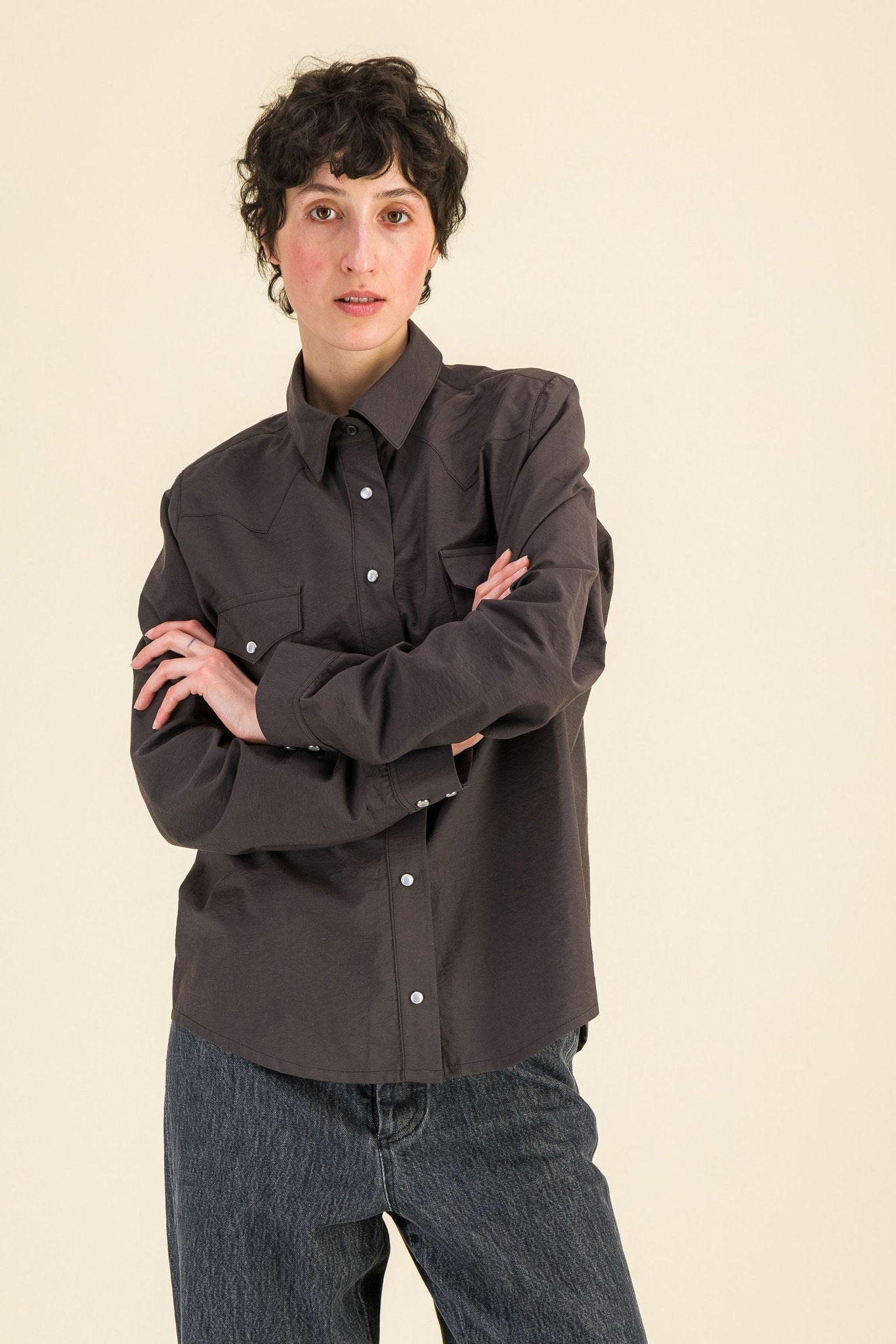 Chemise Thelma Anthracite - SIXSOEURS