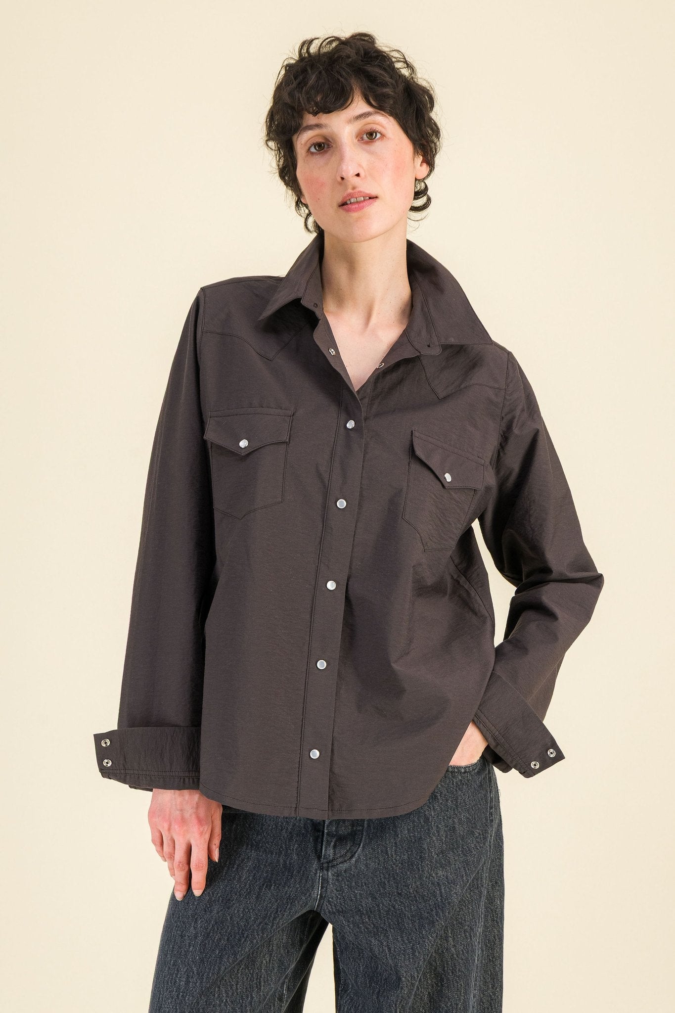Chemise Thelma Anthracite - SIXSOEURS