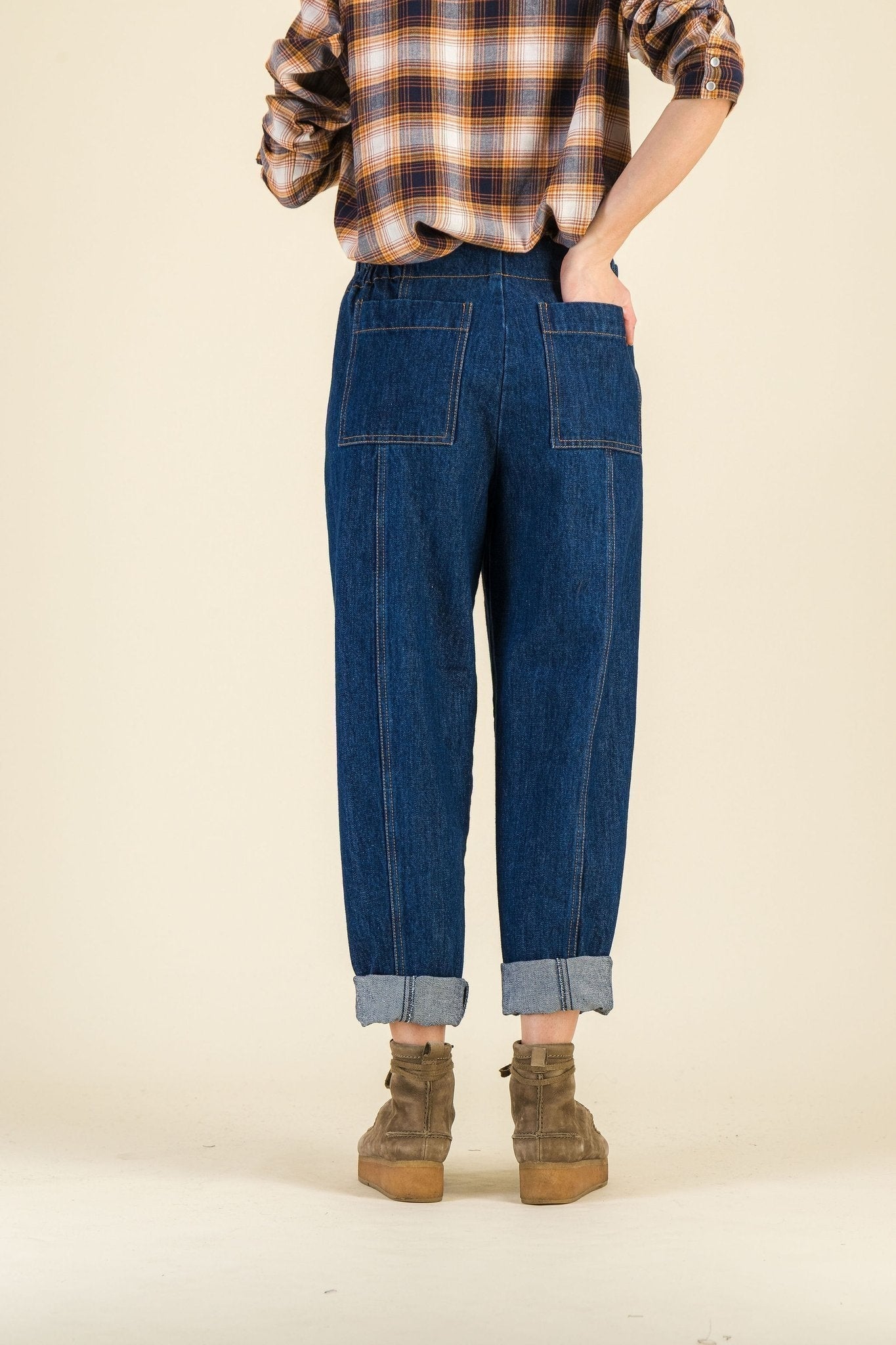 Jean bleu foncé femme Esteban Denim - SIXSOEURS
