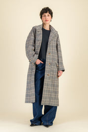 Manteau laine femme Loulou Prince de Galles - SIXSOEURS