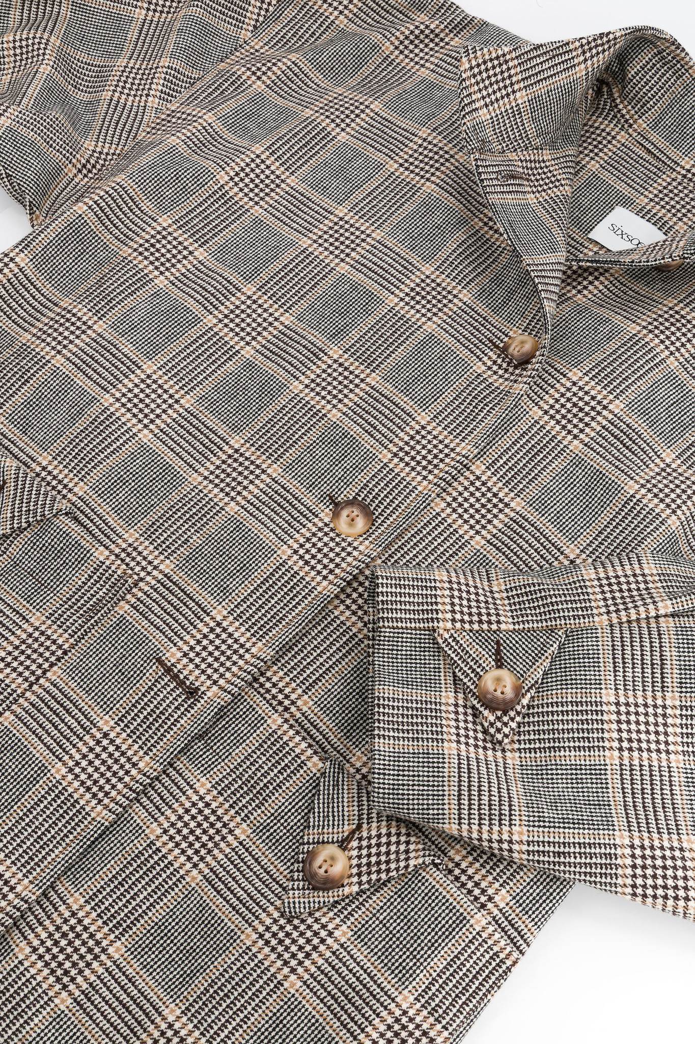 Manteau laine femme Loulou Prince de Galles - SIXSOEURS