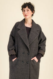 Manteau Bettina Taupe - SIXSOEURS