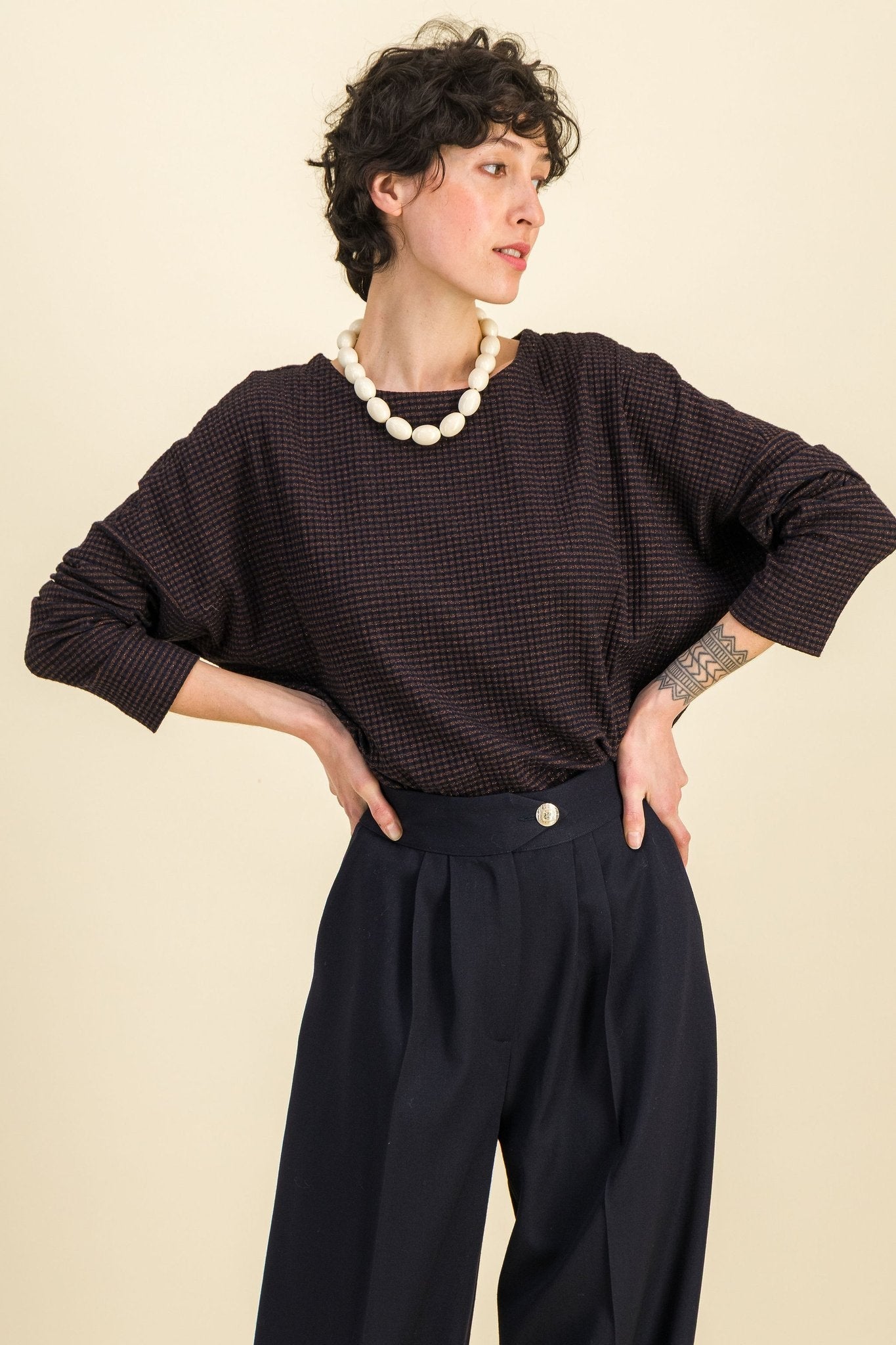 Pantalon Mica Marine - SIXSOEURS