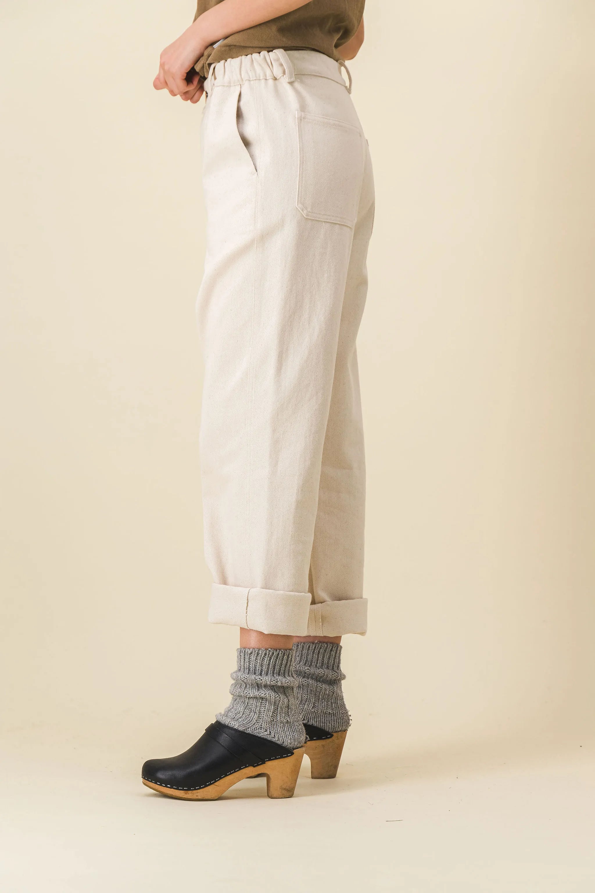 White wide women's pants