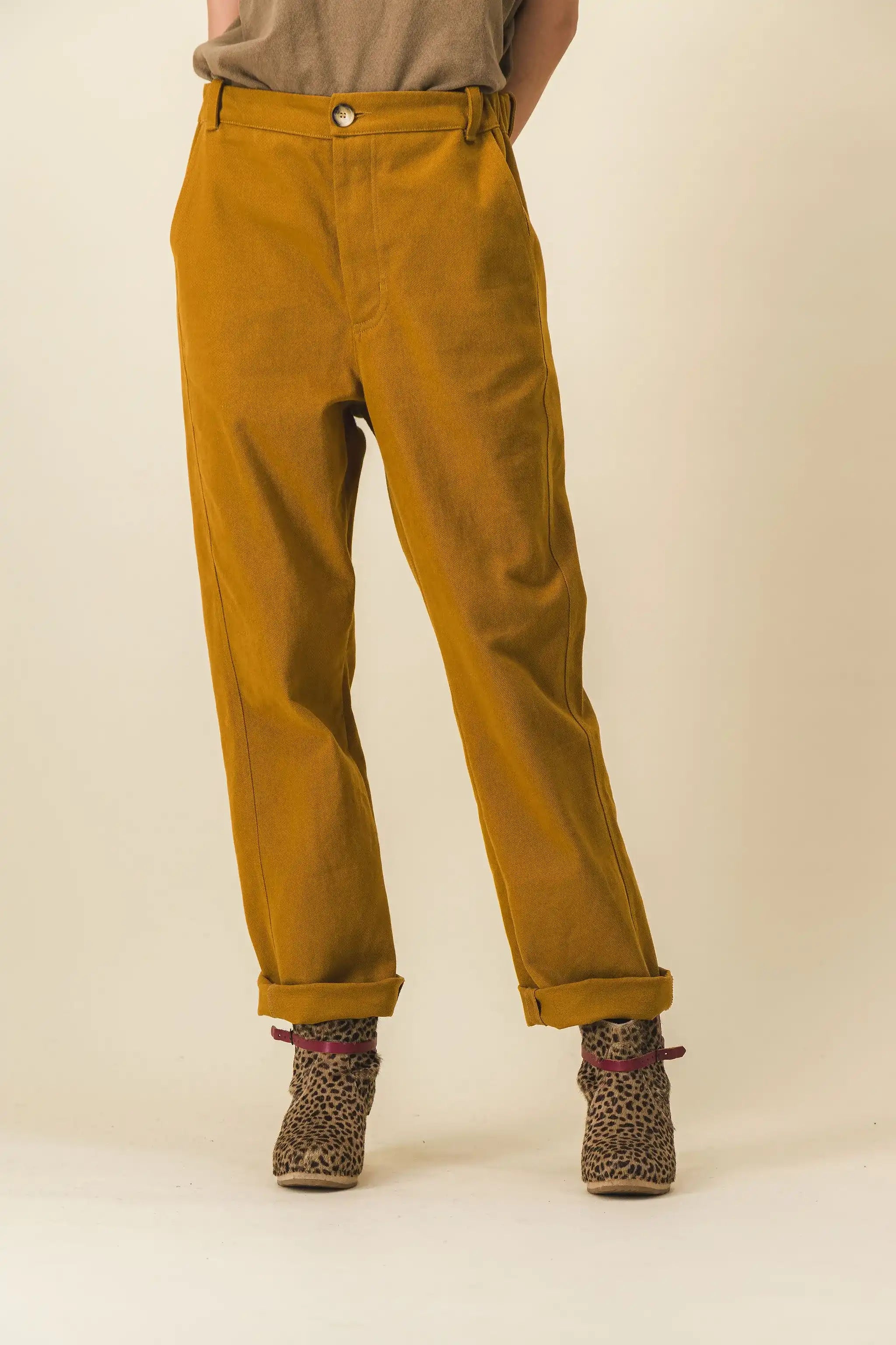 Brown wide women's pants