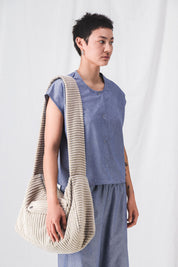 POLLY ECRU MESSENGER BAG