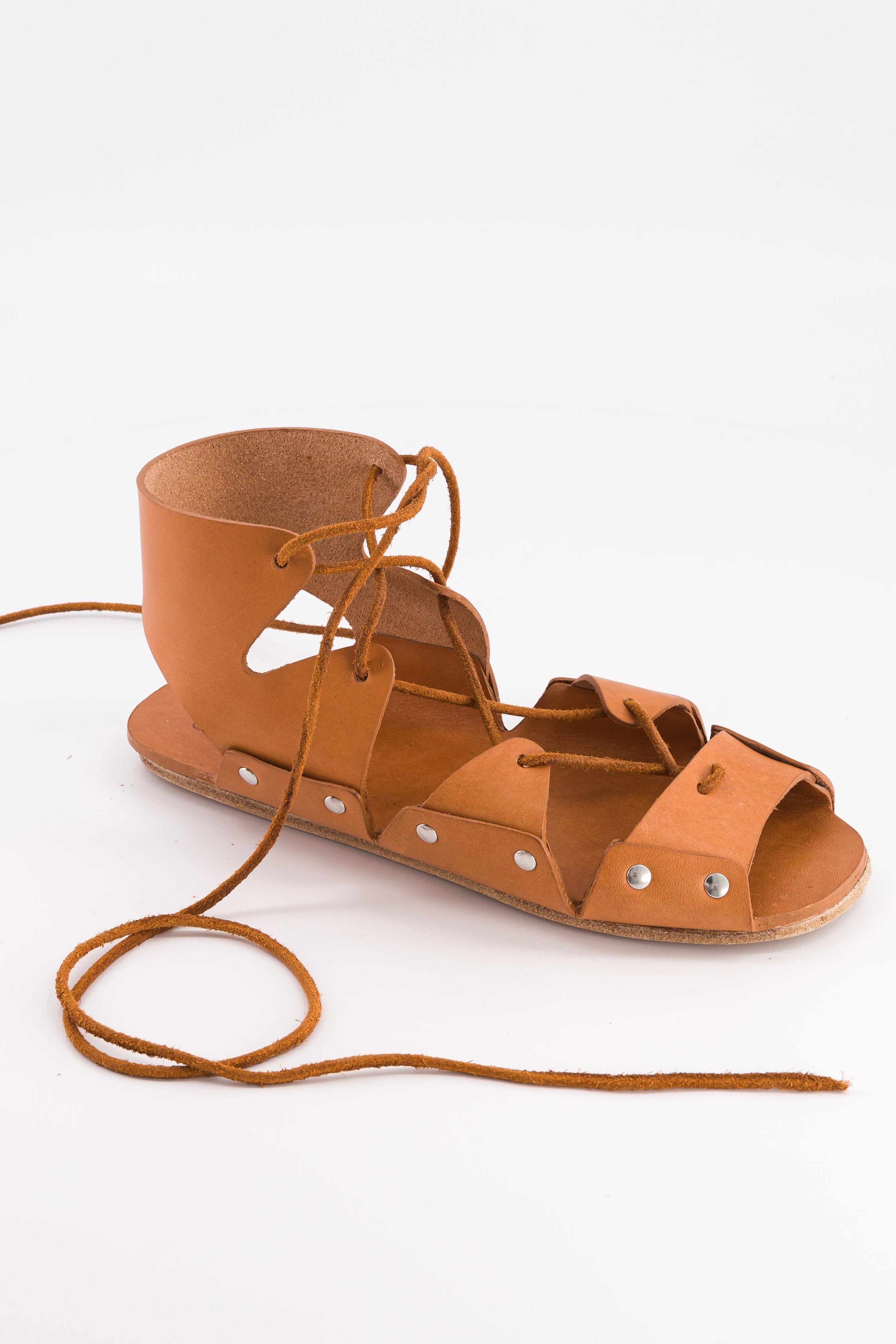 women's brown leather sandals