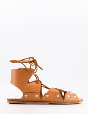 women's brown leather sandals