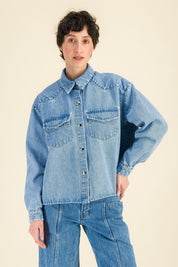 Veste en jean femme Constance Bleach - SIXSOEURS