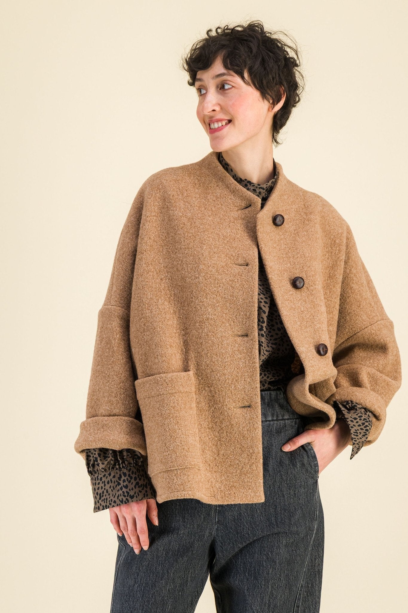 Veste Tanita Camel - SIXSOEURS