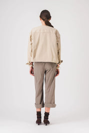women's short jacket_beige_dolly_jacket_pe25