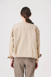 women's short jacket_beige_dolly_jacket_pe25