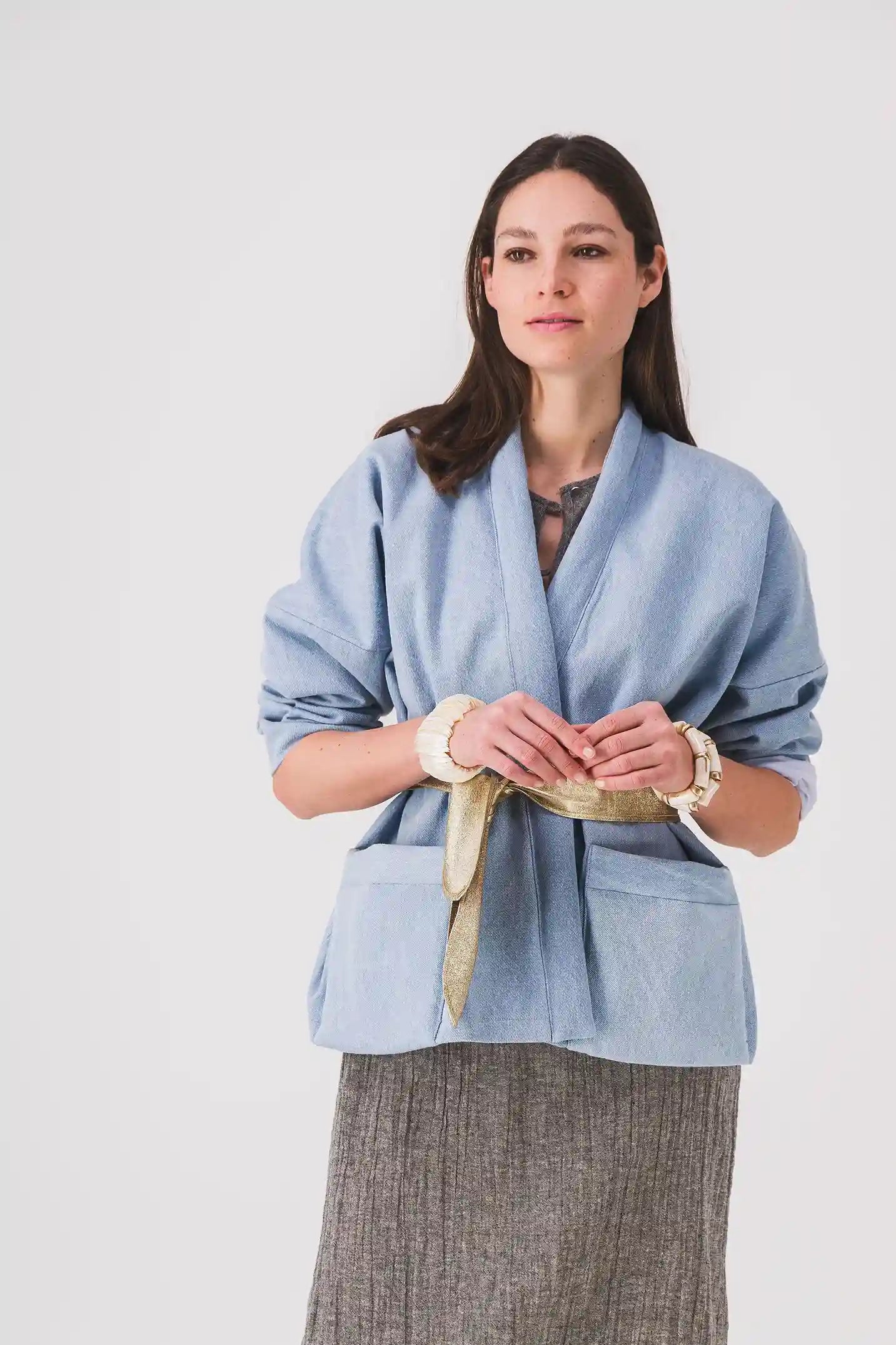 women's kimono jacket_blue jeans_barbara jacket_pe25